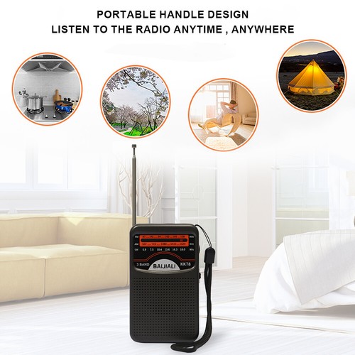 Pocket Pointer Radio LCD Display Outdoor Radio Built-in Speaker Battery Operated - Picture 3 of 22