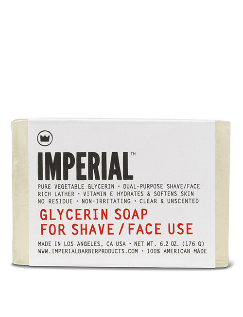Imperial Barber Products Mens Glycerin Shave Shaving Face Soap Bar 6.2oz