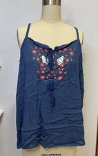 Her universe Star Wars Solo Tie Neck Tank Top Dark Blue Size Large