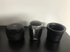 Set of 3 New SEM Mercedes-Benz Cup Holder Ashtray Insert Pearl Black  and Black