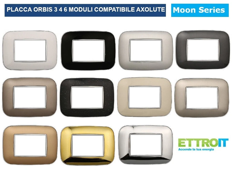 ETTROIT Placche Bticino AXOLUTE Placchette Compatibili Placca 3 4 6 moduli serie ORBIS