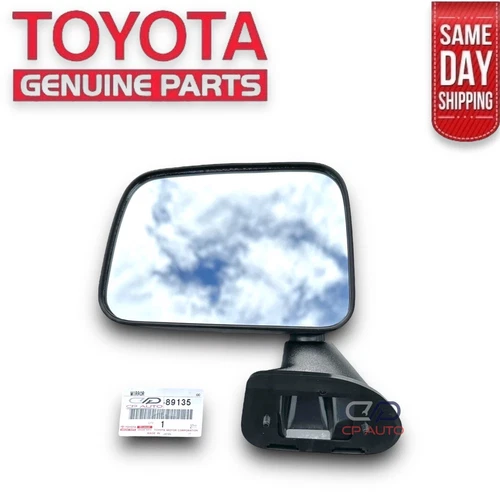 86 - 89 TOYOTA PICKUP FRONT DRIVER LEFT SIDE DOOR MIRROR BLACK OEM NEW