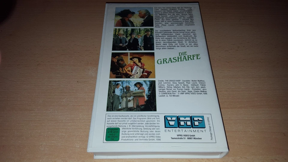 Truman Capotes - Die Grasharfe - Jack Lemmon - Walter Matthau - VMP - VHS - Bild 2 von 2