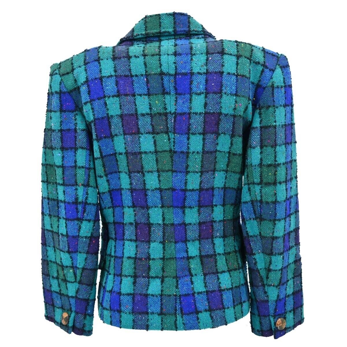 Yves Saint Laurent Single Breasted Jacket Blue HZ064-152 #M Yves Saint Laurent Single Breasted Jacket Blue HZ064-152 #M