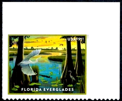 FLORIDA EVERGLADES #5751 ECOSYSTEMS 2023 US $9.65 PRIORITY MAIL MXF SINGLE STAMP - Picture 2 of 2