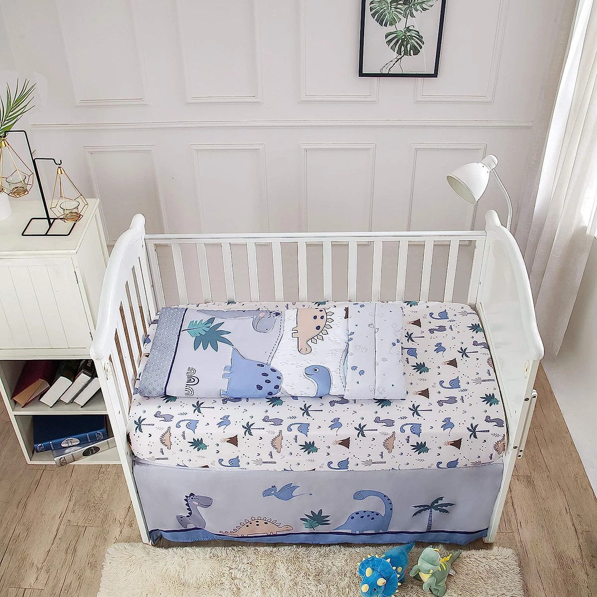 Dinosaur cot bumper set cheap