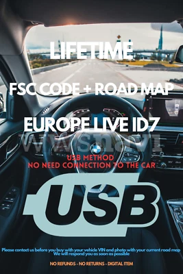 ORIGINAL BMW ROAD MAP EUROPE LIVE 2026 | ARCHIVO FSC + HOJA DE RUTA - MÉTODO USB - Imagen 1 de 4