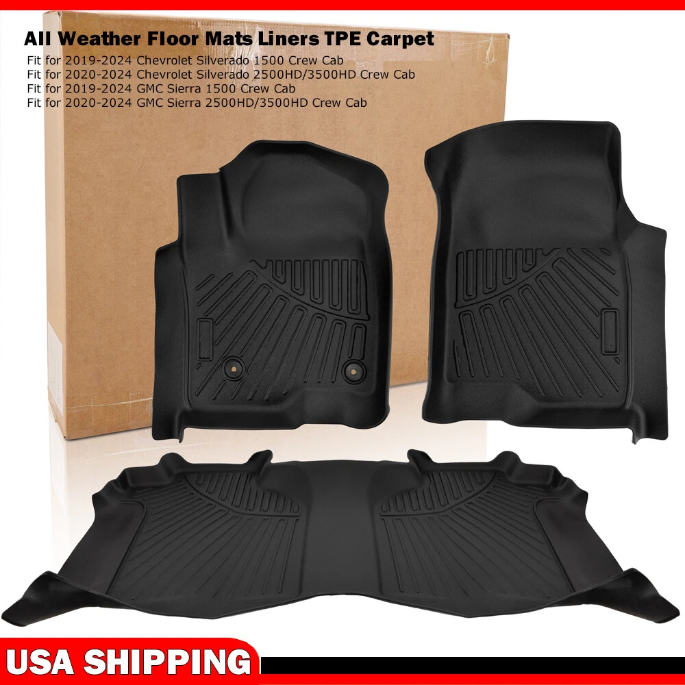 84333635 GM OEM Rear All-Weather Floor Liners Silverado 1500 Crew Cab 2019-2025