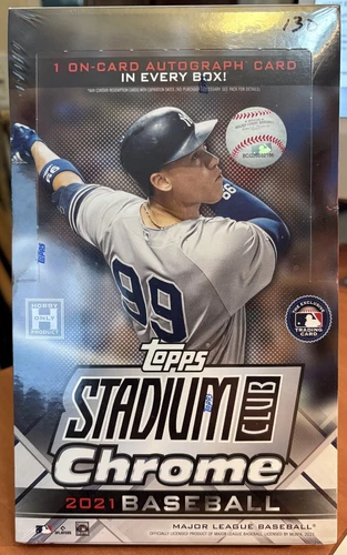 NEW! 2021 Topps Stadium Club Chrome Baseball Hobby Box - Factory Sealed!