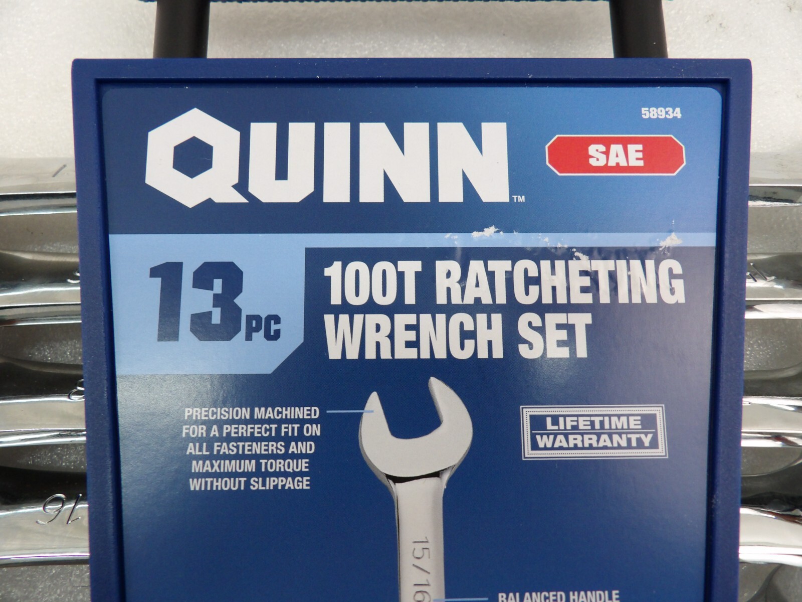 Quinn 58934 SAE 13 Pc. 100T Ratcheting Wrench Set 1/4