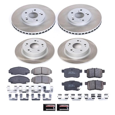 For Honda Accord 08-10 PowerStop SC2742 Semi Coated Front & Rear Disc Brake Kit