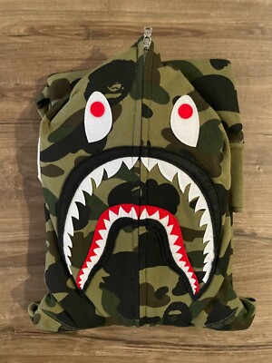 NEW BAPE 1st Camo Shark Full Zip Hoodie Green Size XXL FW23 Free