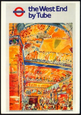Moderne Postkarte: Das West End mit der Tube. 1987 Poster Repro (LTM304)