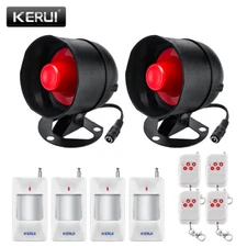 KERUI 110db Security Alarm System Kit Wireless Loud Speaker Siren Horn for Home