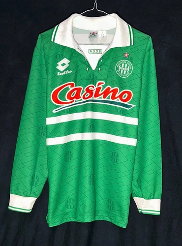 AS Saint-Etienne FRANCE VINTAGE rare 1994/1995 HOME FOOTBALL SHIRT JERSEY LOTTO