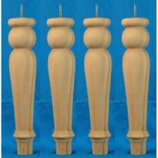 4 STRONG WOOD LEGS H=33cm (13") E828 for TABLE, CHAIR. FOOTSTOOL, BENCH SEATING