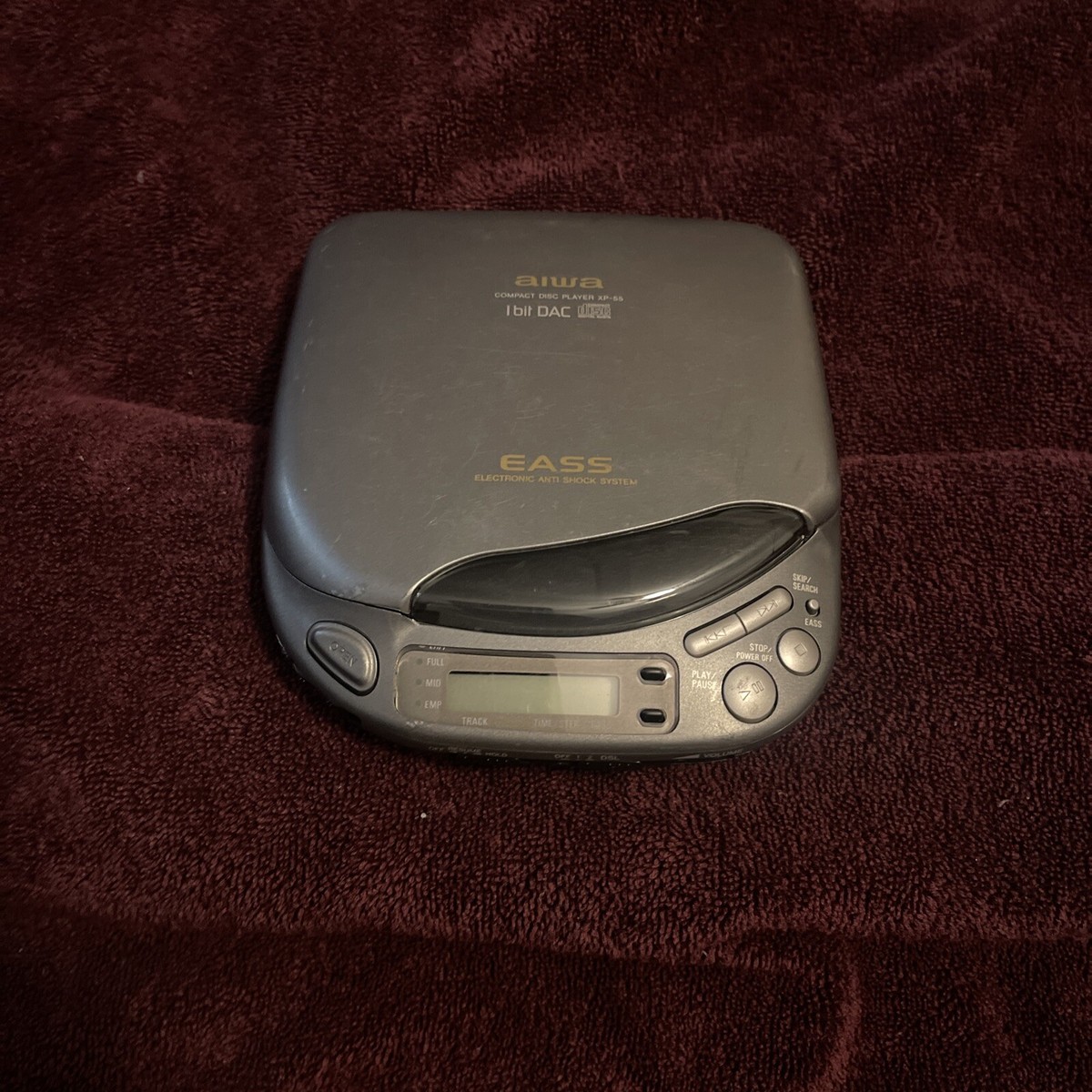 AIWA XP-55 ポータブルCDプレーヤー CDウォークマンタイプ Aiwa XP-55 Portable CD Player EASS Anti Skip 1Bit WORKS! | eBay