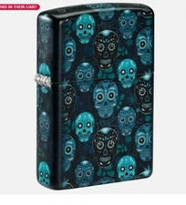 Zippo Lighter PREMIUM Sugar Skulls 46070 #84NE