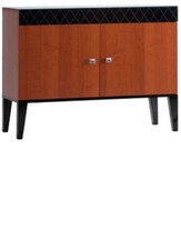 Sideboard Victoria 2 Door Light Brown Black Panel and Legs Home Décor