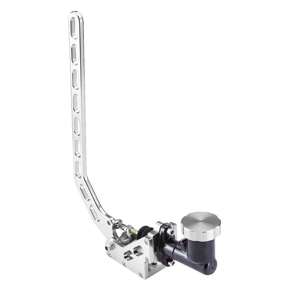 Freno de mano hidráulico de aluminio plateado freno eléctrico carreras palanca de estacionamiento kit de engranajes Foto 4 de 4