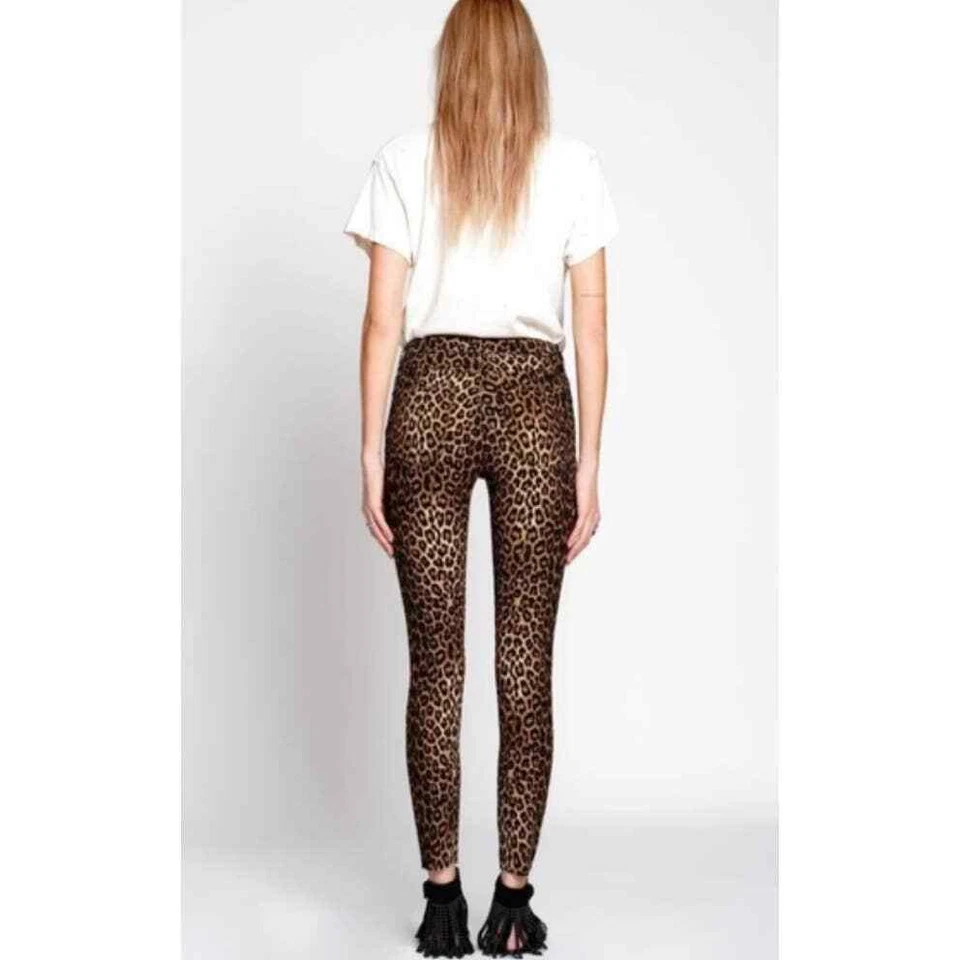 Pantalones al tobillo Black Orchid Los Angeles Carmen con estampado de animales de guepardo talla 27 Foto 3 de 4