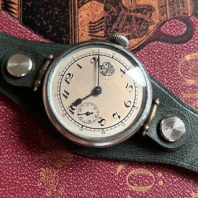 Montre-Bracelet 1910 Armée Impériale expédition Russe CHRONOMÈTRE PARAGON 42mm Tranchée Suisse WW1