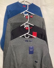 Vntg Arrow Heavyweight Long Sleeve 100 Cotton Check Pattern Sweater Men's M