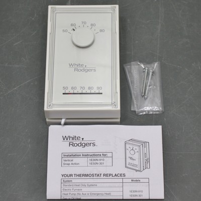 3) Emerson White Rodgers Thermostat 1E30N-910, Low Voltage Heat Only,  Rectangle | eBay