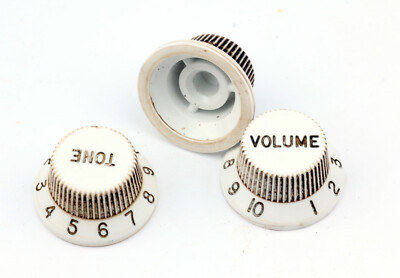 Aged ST Knobs ''White'' fits to Strat  ''Art of Aging'' from Europes No.1