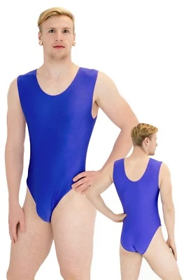 Gymnastikbody Rundhals ohne Ärmel Herren Body stretch shiny glänzend Sportbody - Bild 1 von 2