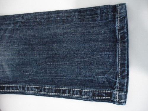 MISS ME Women's Denim Crystals Rhinestone Mid Rise Standard Crop Blue Jeans 29 - Picture 7 of 9