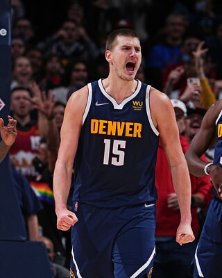 Nikola Jokic Celebration Scream Denver Nuggets 8x10 NBA Basketball