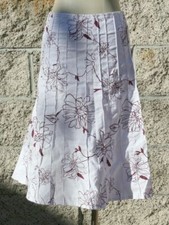 A line skirt, beautiful pleated,100 cotton, floral print, size S,M,L,XL