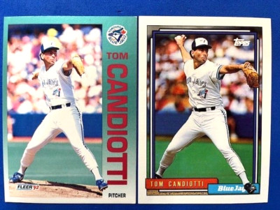 Tom Candiotti 1992 Fleer & 1992 Topps Baseball - Blue Jays