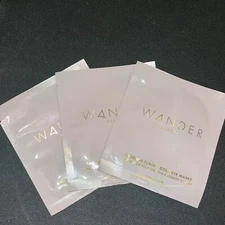 Wander Beauty Baggage Claim Gold Eye Masks 3 pair New
