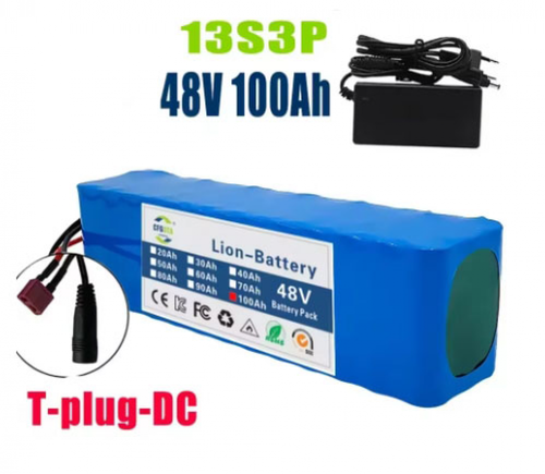 13S3P 48V 100000Mah 100Ah Li-Ion Battery Pack with BMS Suitable for 54.6V - Afbeelding 6 van 9