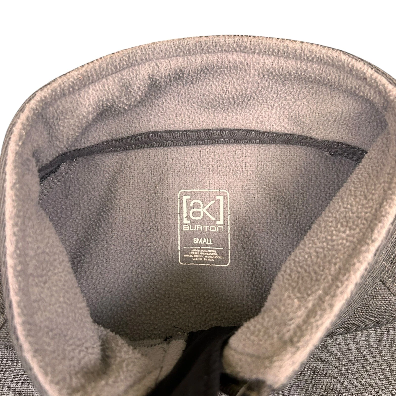 burton full zip fleece lined lightweight small flaw jacket