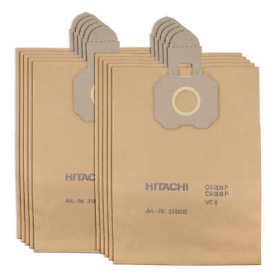 Hitachi 10x Staubsaugerbeutel Papierfilter, Ersatzfilter für Hitachi CV 400P Pro
