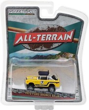 1972 FORD BRONCO BAJA YELLOW ALL TERRAIN 6 1/64 MODEL BY GREENLIGHT 35090 B
