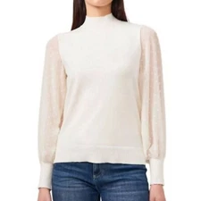 VINCE CAMUTO Ladies Clip Dot Sleeve Sweater SELECT COLOR & SIZE -BUY MORE & SAVE