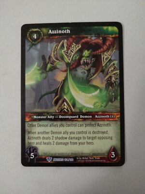 World of Warcraft WoW TCG - Azzinoth - War of the Ancients Rare LP