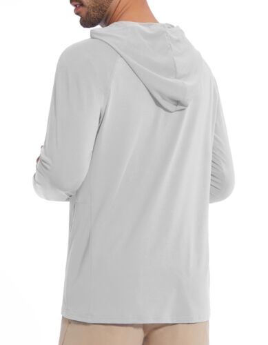 Sun Shirt for Men Lightweight UV Swim Shirts Rash Guard Long Sleeve with Hood... - Picture 2 of 6