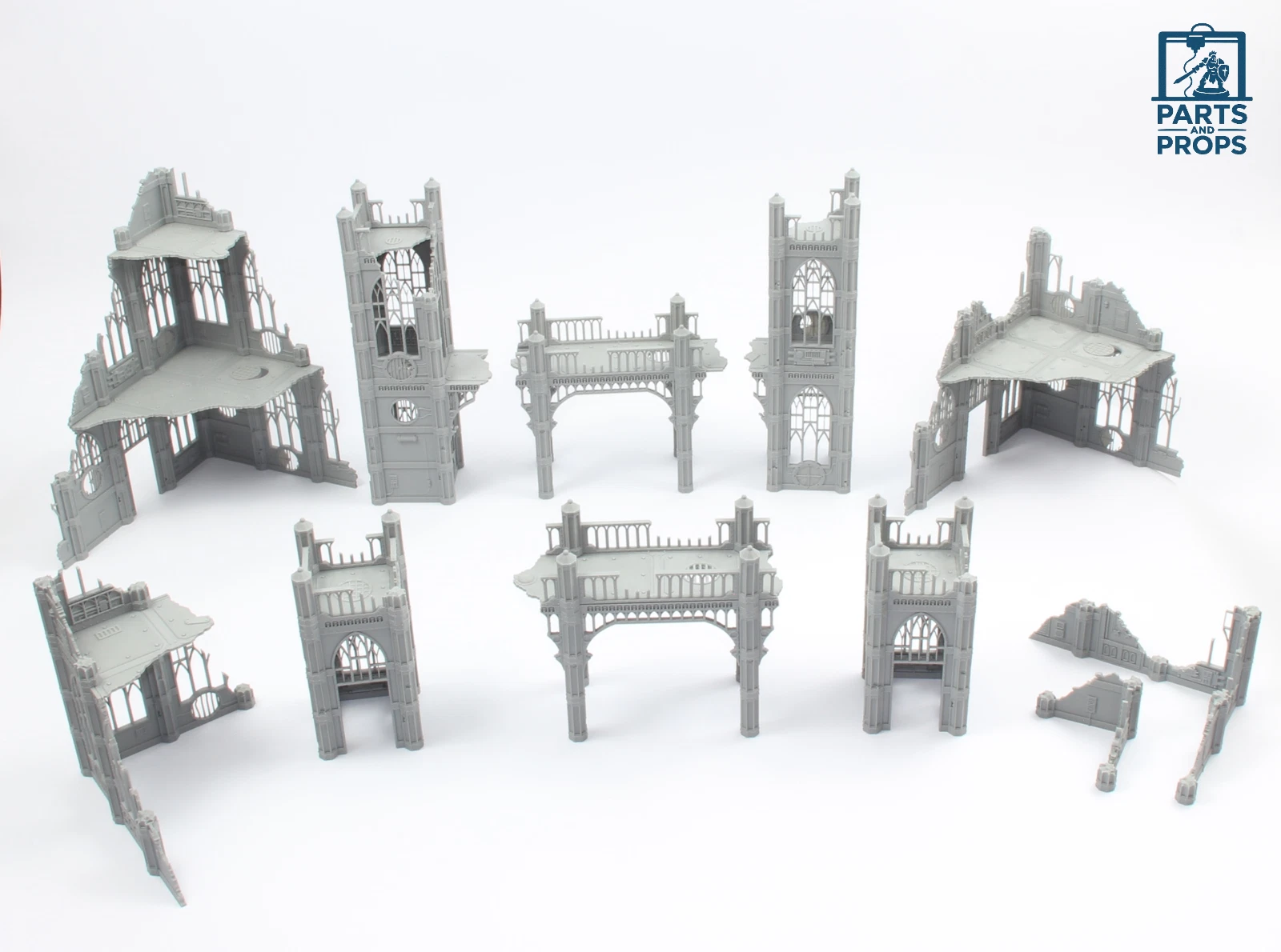 Wargaming Terrain Ruined Bridge City Set Grimdark Compatible with 28mm Tabletop - photo 9