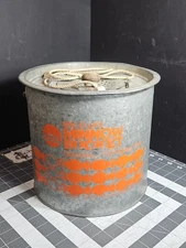 Vintage Frabill Min-O-Life Galvanized 10qt Minnow Bucket Full Floating GUC USA