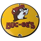 Vintage Buc-ee's Sign - Bucee Beaver Gas Service Station Pump Porcelain Sign