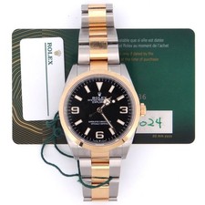 Rolex 124273 Two Tone Explorer I Oyster Bracelet with 2024 Card & Tag