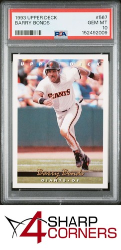 1993 UPPER DECK #567 BARRY BONDS GIANTS PSA 10