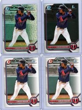 4 * CARLOS AGUIAR * 2022 1ST BOWMAN CHROME MOJO REFRACTOR RC + BASE RC'S