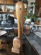 Unusual Very Kitsch 1960s Wood / Teak Stylised Pelican