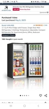 HAILANG 3.1CU mini fridge with freezer. Single door mini refrigerator